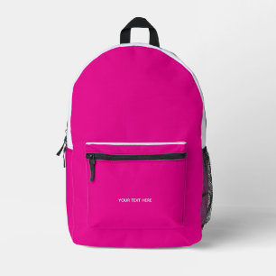 Creat Your Own Megenta Invitation Postcard Printed Backpack