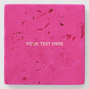 Creat Your Own Megenta Invitation Postcard Stone Coaster