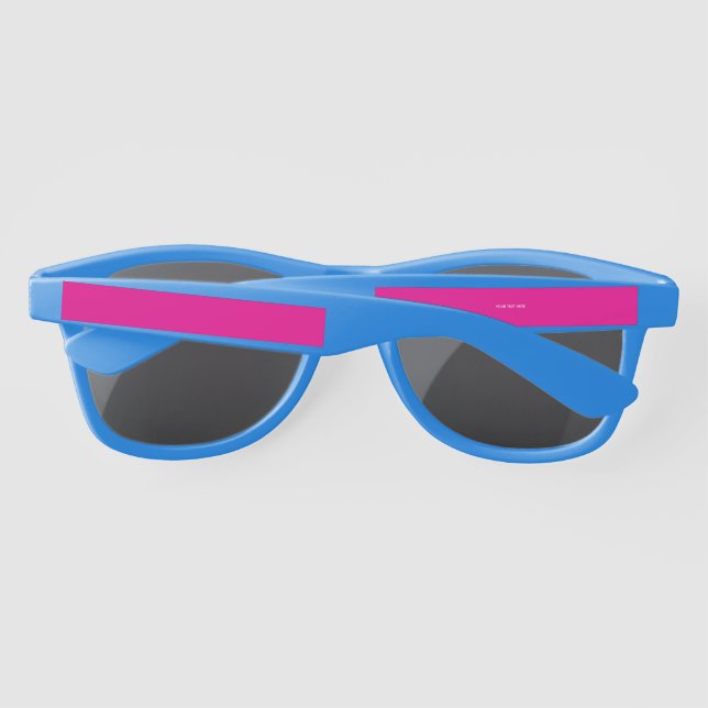 Creat Your Own Megenta Invitation Postcard Sunglasses (Back)