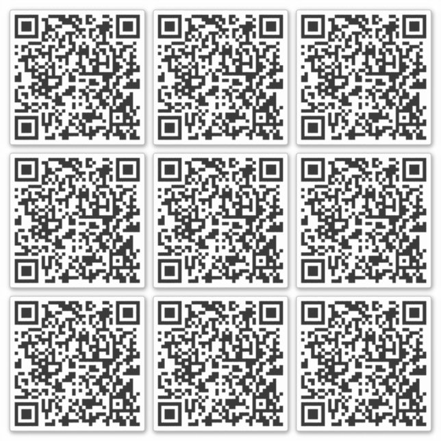 Create 9 Scannable QR Codes Instantly Black White (Front)