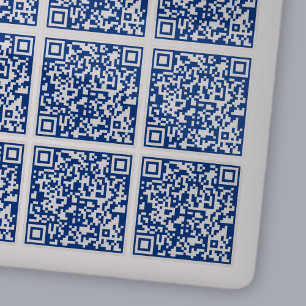 Create 9 Scannable Transparent Navy Blue QR Codes