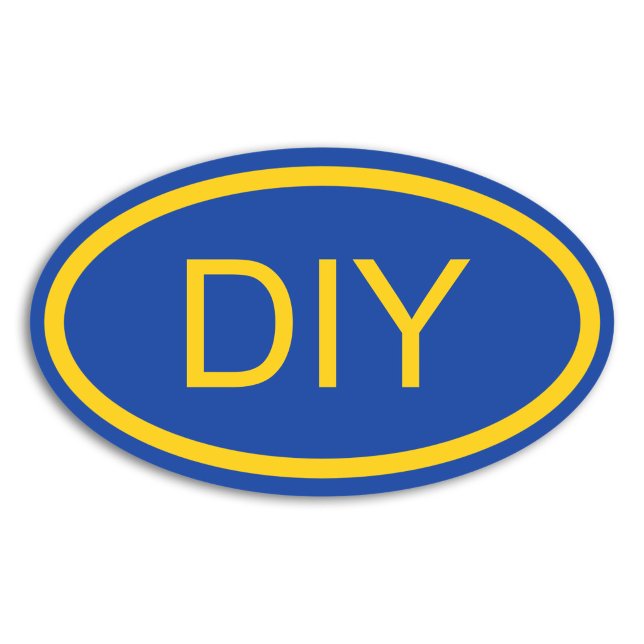 Create a Blue and Gold Euro Style Oval Sticker (Create a Blue and Gold Euro Style Oval Sticker)