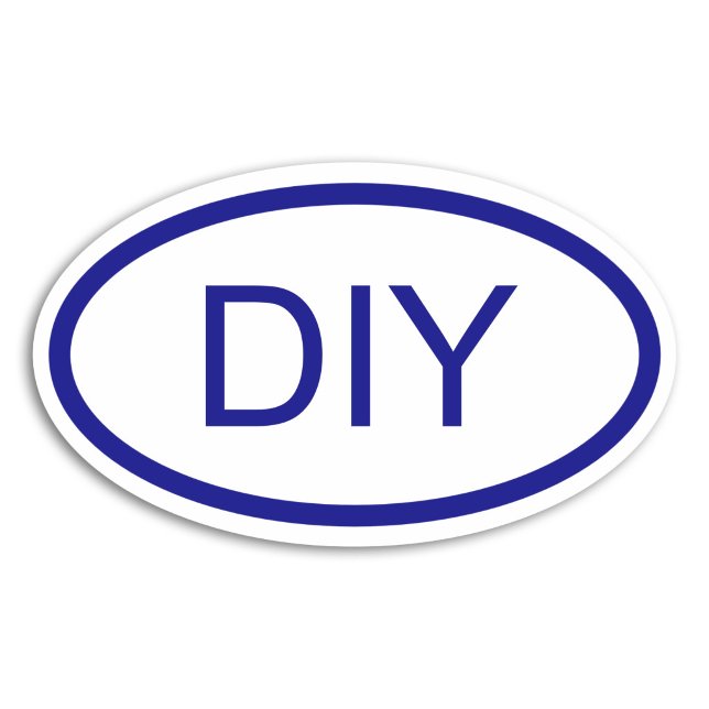 Create a Blue Euro Style Oval Sticker (Create a Blue Euro Style Oval Sticker)