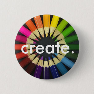 Create a Colourful Life 6 Cm Round Badge