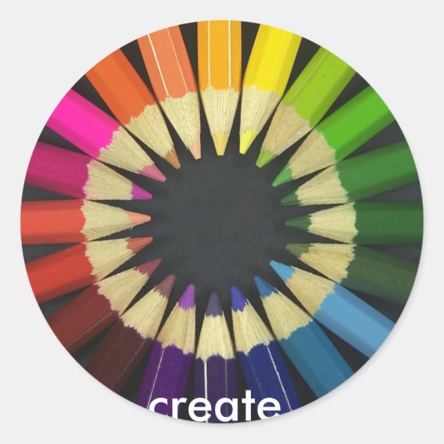 Create a Colourful Life Classic Round Sticker (Front)
