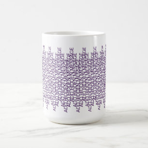 Create A Cool Trendy Custom Secret Message Purple Coffee Mug