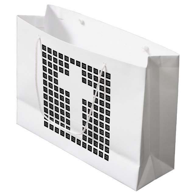 Create a Cross Pattern with any Logo or Image Large Gift Bag (Front Angled)