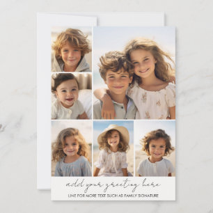 Create a Custom 6 Photo - Modern Minimal Holiday Card