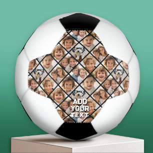 Create a Custom 8 Photo Collage - Diamond Shape Soccer Ball