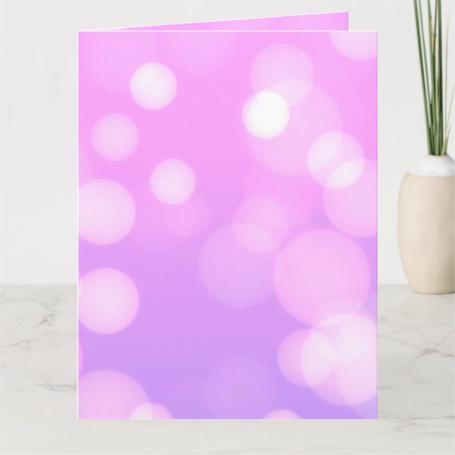 Create a Custom Bright Pink Bokeh Card (Front)
