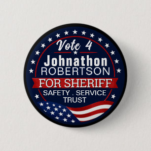 Create a Custom ELection Sheriff 6 Cm Round Badge