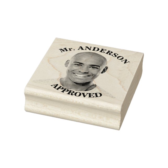 Create A Custom Funny Face Teacher Approval Rubber Stamp (Stamp)