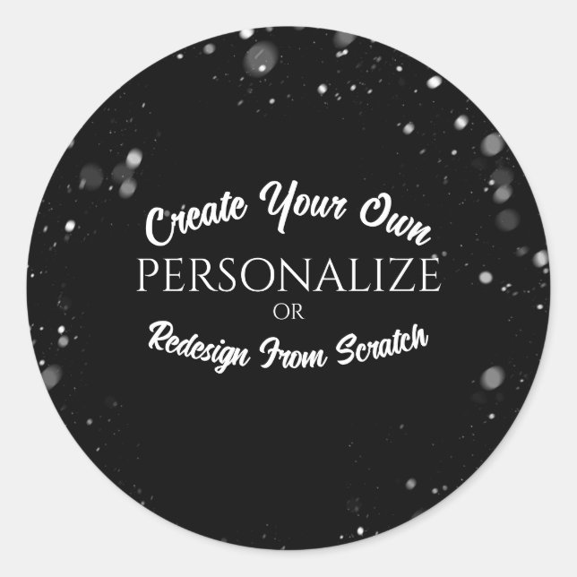 Create a Custom Personalised Classic Round Sticker (Front)