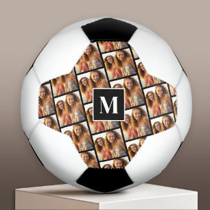 Create a Custom Photo Collage - 1 Photo Monogram Soccer Ball