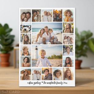Create a Custom Photo Collage - 20 Photos Holiday Card
