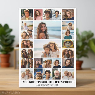 Create a Custom Photo Collage - 25 Photos Holiday Card