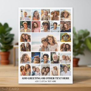 Create a Custom Photo Collage - 25 Photos Holiday Card