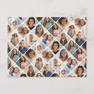 Create a Custom Photo Collage with 12 Photos Postcard