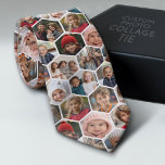 Create a Custom Photo Collage with 12 Photos Tie<br><div class="desc">For best results, crop photos into squares before uploading. Use your favourite photo or pictures to make a fun keepsake to share with friends. This includes a combination of your 12 favourite pictures. Other combinations are available in our store. Funky hexagon pattern makes it a fun way to display pictures....</div>