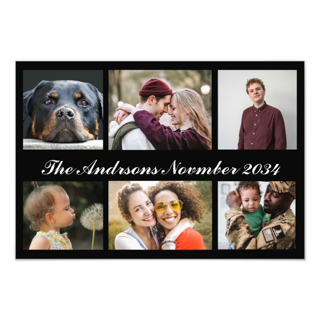 Create a Custom Photo Collage with 6 Photos  (Front)