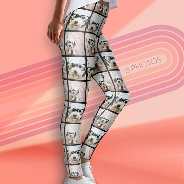 Create a Custom Photo Collage with 6 Photos Leggings (Custom Leggings with 6 Photos)