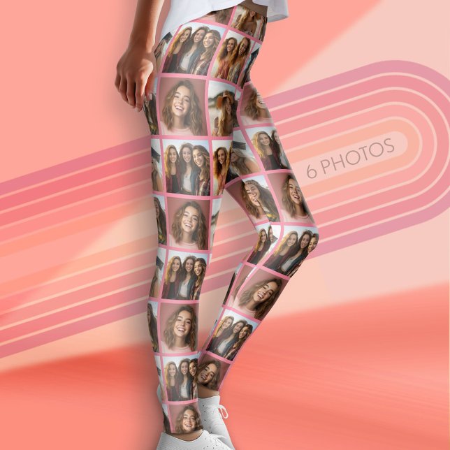 Create a Custom Photo Collage with 6 Photos Leggings (Custom Leggings with 6 Photos)