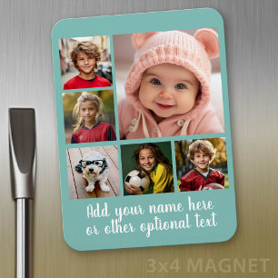Create a Custom Photo Collage with 6 Photos Magnet
