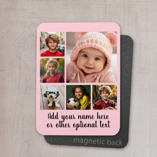 Create a Custom Photo Collage with 6 Photos Magnet