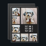 Create a Custom Photo Collage with 7 Photos Magnet<br><div class="desc">A simple photo collage with an area to add any text. Use your favourite photo or pictures to make a fun keepsake to share with friends. For best results,  crop your photos into squares before uploading. You can also change the background colour and font in the advanced design area.</div>