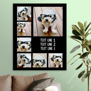 Create a Custom Photo Collage with 7 Photos - Text Poster