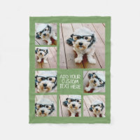 Create a Custom Photo Collage with 8 Photos Green