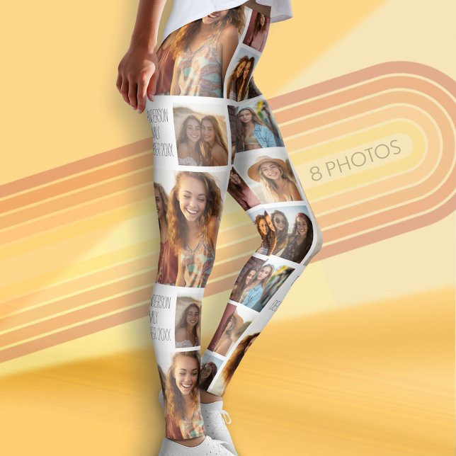 Create a Custom Photo Collage with 8 Photos Leggings (Photo Leggings with 8 Pictures)