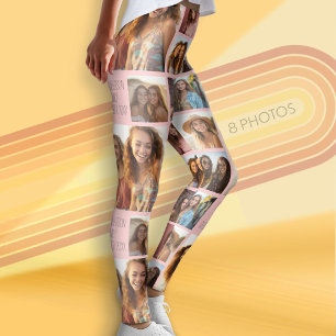 Create a Custom Photo Collage with 8 Photos Leggings