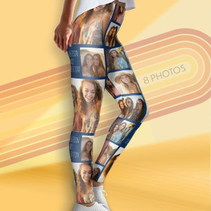 Create a Custom Photo Collage with 8 Photos Leggings