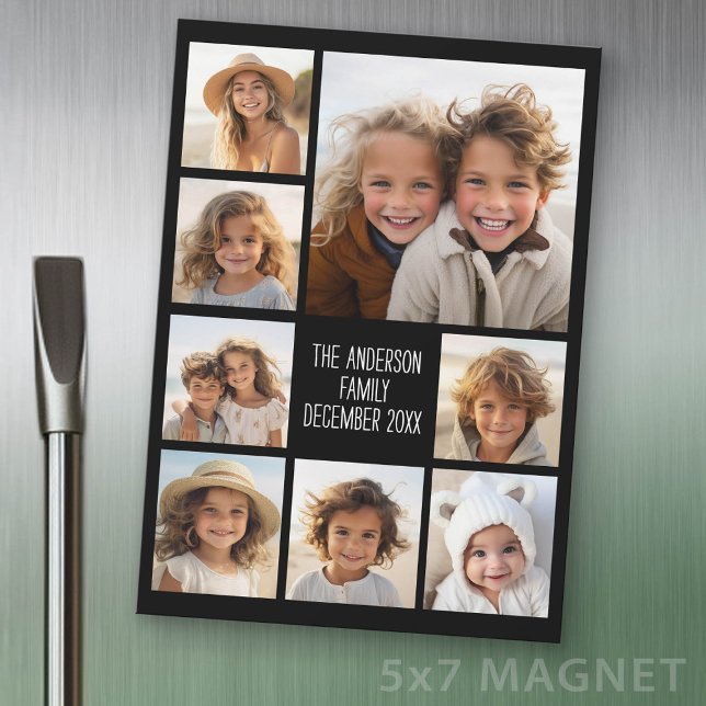 Create a Custom Photo Collage with 8 Photos Magnet (Custom Photo Magnet)