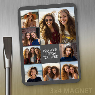 Create a Custom Photo Collage with 8 Photos Magnet