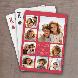 Create a Custom Photo Collage with 8 Photos Playing Cards