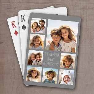 Create a Custom Photo Collage with 8 Photos Playing Cards