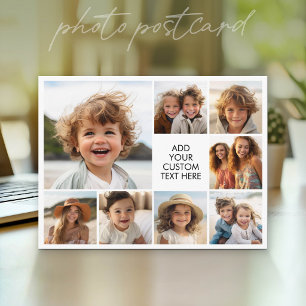 Create a Custom Photo Collage with 8 Photos Postcard