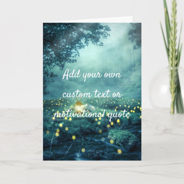 Create A Custom Quote - Glowworm Forest Card (Front)