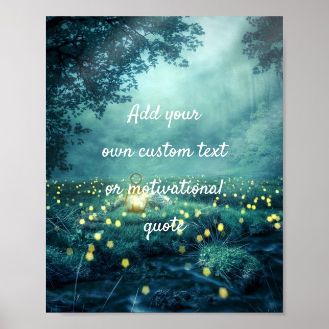 Create A Custom Quote Poster - Glowworm Forest (Front)