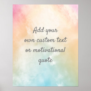 Create A Custom Quote Poster - Rainbow Clouds