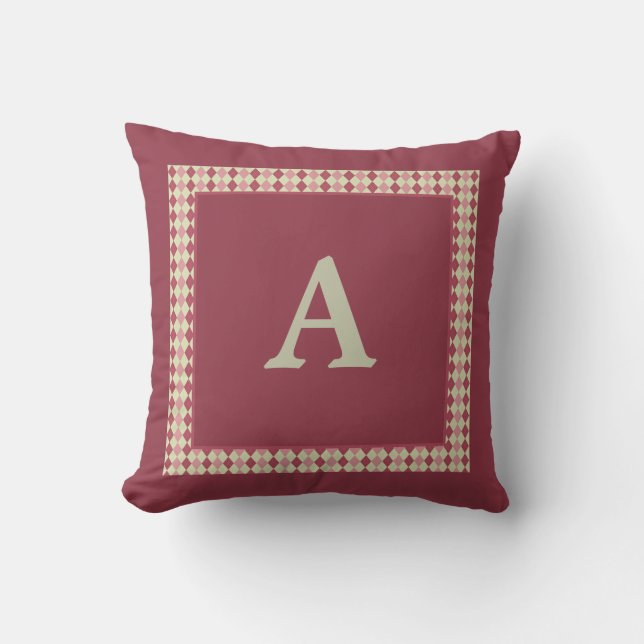Create a Custom Throw Pillow with Argyle (Front)