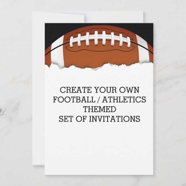 Create a Football Themed Invitation (Front)