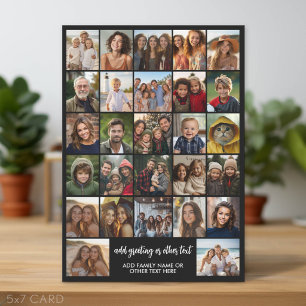 Create a Funky Photo Collage with 27 Photos Holiday Card