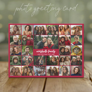 Create a Funky Photo Collage with 27 Photos Holiday Card