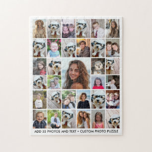 Create a Funky Photo Collage with 33 Photos Jigsaw Puzzle