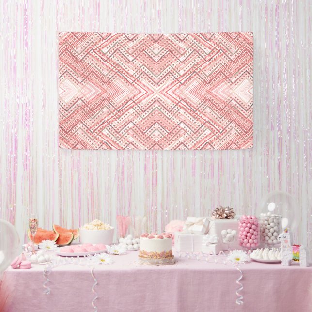 Create a Modern Backdrop with Pink and White Diamo Banner (Party)