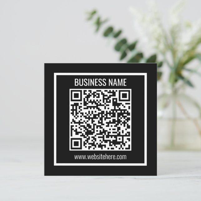 Create a Modern QR code Instantly  Invitation (Standing Front)