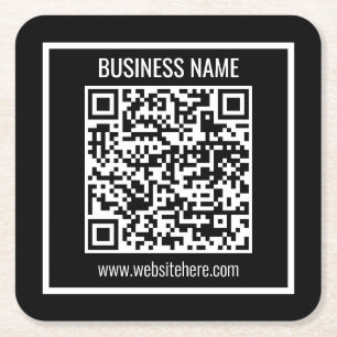 Create a Modern QR code Instantly  Square Paper Coaster